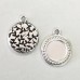 20mm (12mm ID) TierraCast Beaded Round Bezel Frame Charm - Fine Silver Plated - Pack of 2 20mm (12mm ID) TierraCast Beaded Round Bezel Frame Charm - Fine Silver Plated - Pack of 2