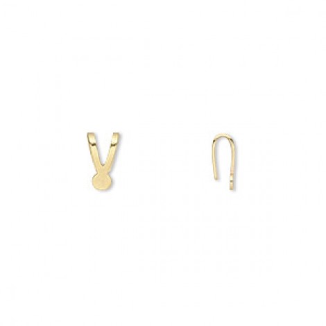 Gold Pl Flat Backed 'Y' Style Pendant Bails - Pack of 10