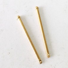 TierraCast 1.75" (45mm) Bead Bars - 22K Gold Plated - Pack of 2