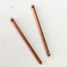 TierraCast 1.75" (45mm) Bead Bars - Antique Copper Plated  - Pack of 2
