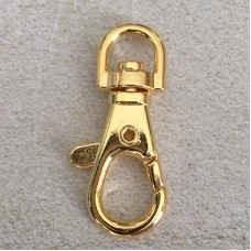 X-Large 39x18mm Gold Plated Swivel Clips - Pack of 6