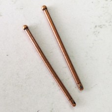 2" (50mm) TierraCast Bead Bars - Antique Copper Plated - Pack of 2