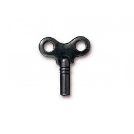 22x20mm TierraCast Winding Key Charms - Black Oxide - Pack of 2