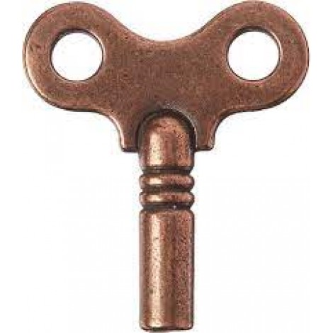 22x20mm TierraCast Winding Key - Antique Copper Plated
