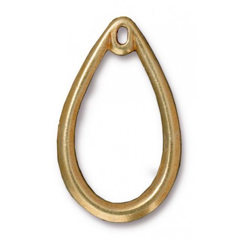 34x20mm TierraCast Teardrop Pendant - 22K Gold Plated - Pack of 2 34x20mm TierraCast Teardrop Pendant - 22K Gold Plated - Pack of 2