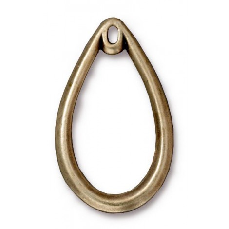 34x20mm TierraCast Teardrop Pendant - Brass Oxide - Pack of 2 34x20mm TierraCast Teardrop Pendant - Brass Oxide - Pack of 2