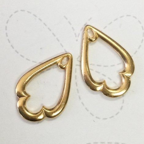 24x16mm TierraCast Trefoil Drop - 22K Gold Plated - Pack of 2 24x16mm TierraCast Trefoil Drop - 22K Gold Plated - Pack of 2