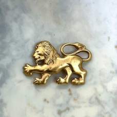 22mm Royal Lion Brass Charm - Pack of 2