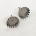 12mm ID 304 Surgical Crown Edge Stainless Steel Bezel Earposts w-Clutches - Pack of 5 Pair