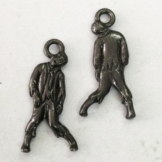 26x12mm TierraCast Zombie Charms - Black Oxide - Pack of 2