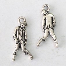 26x12mm TierraCast Zombie Charms - Antique Silver - Pack of 2
