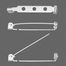 1.25" (30mm) Silver Plated Locking Bar Pinbacks