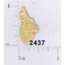 22mm Wing (left) Component - Raw Pressed Brass - Per Pair