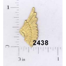 22mm Wing (Right) Component - Raw Pressed Brass - Per Pair