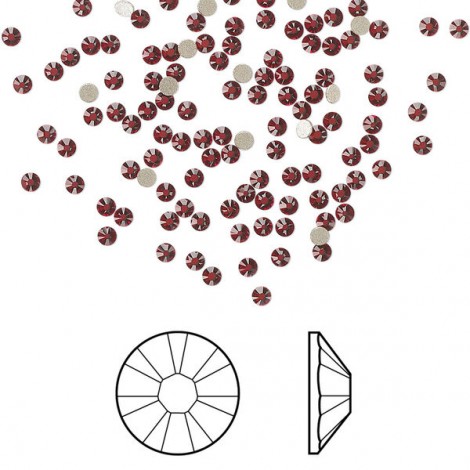 1.7-1.9mm SS5 Crystal Passions® Crystal Flatbacks - Siam - Pack of 24