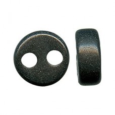 7mm Black Porcelain Double Lace Cord Adjuster Beads