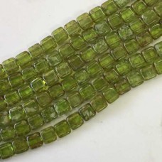 6mm Czechmates 2-Hole Tiles - Picasso Trans Olivine - Pack of 20