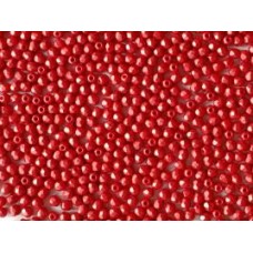 3mm Czech Firepolish Beads - Alabaster Pastel Dark Coral - Pack of 50