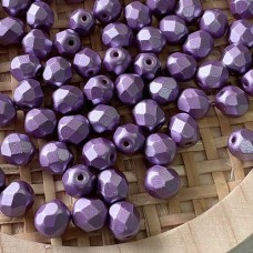 6mm Czech Firepolish Beads - Pastel Lila - Pack of 20