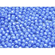 3mm Czech Firepolish Beads - Alabaster Pastel Light Sapphire - Pack of 50