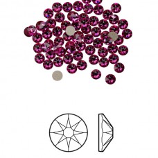 3-3.2mm SS12 Fuchsia Crystal Passions® Flat Back Crystals - Pack of 24