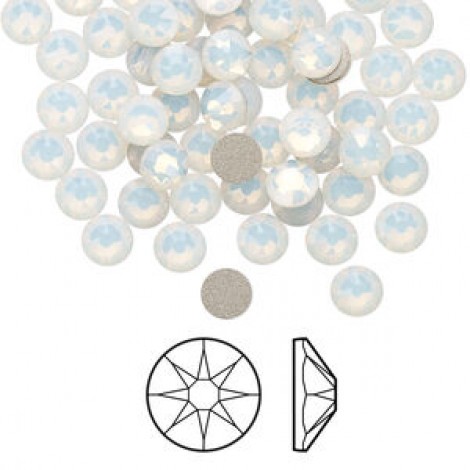 4.6-4.8mm SS20 Crystal Passions® Crystal Flatbacks - White Opal - Pack of 12