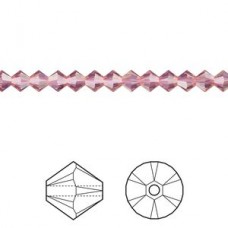 4mm Swarovski 5328 Crystal Bicones - Cyclamen Opal - Pack of 10