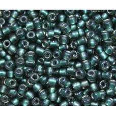 3/0 Toho Seed Beads - Crystal-Prairie Lined Green - 7.5gm