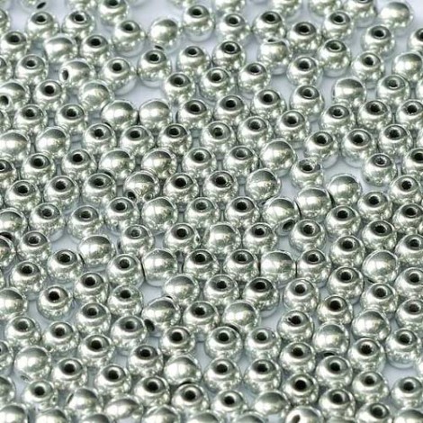 3mm Jet Full Labrador (Bright Silver) Round Czech Glass Beads - Pack of 100 3mm Jet Full Labrador (Bright Silver) Round Czech Glass Beads - Pack of 100