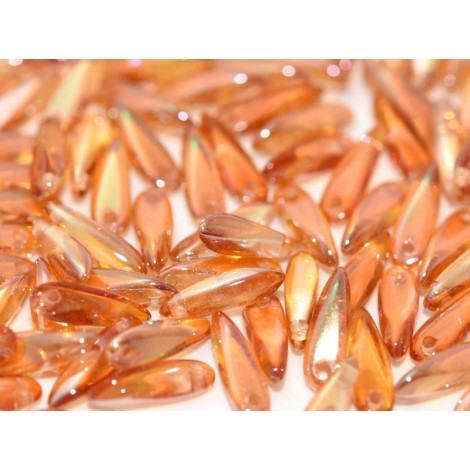 3x11mm Czech Daggers - Crystal Apricot Medium - Pack of 50 3x11mm Czech Daggers - Crystal Apricot Medium - Pack of 50