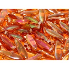 5x16mm Czech Glass Daggers - Crystal Apricot Medium - Pack of 20
