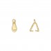 8x4mm JBB Findings Gold Plated Pewter Pinch Bail - Each