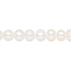 6-7mm White Potato Cultured Pearls - 16" Strand