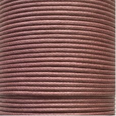 2mm Premium Quality Lightly Waxed Braided Indian Cotton Cord - Rosy Brown
