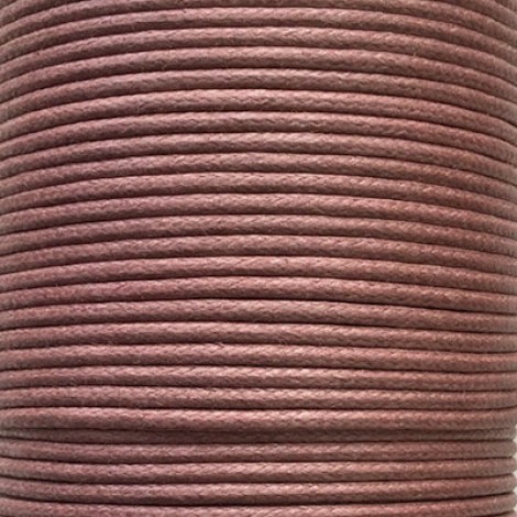 2mm Premium Waxed Round Cotton Cord - Rosy Brown - 3 metre length 2mm Premium Waxed Round Cotton Cord - Rosy Brown - 3 metre length