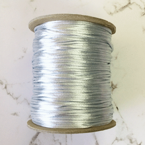 2mm Satin Rattail Cord - Gallant Blue - Per 5 metres 2mm Satin Rattail Cord - Gallant Blue - Per 5 metres