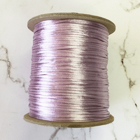 2mm Rattail Satin Cord - Lavender - 5 metres