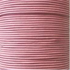 2mm Premium Indian Round Leather Cord - Pink