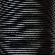 2mm Premium Indian Round Leather Cord - Black