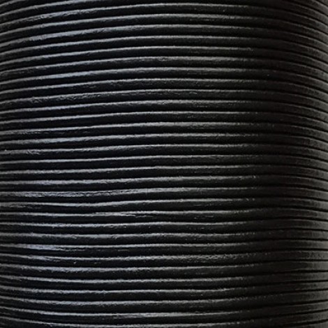 1.5mm Black Round Premium Indian Leather Cord - Per 5 metres