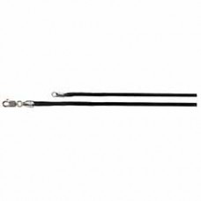 2mm Black Rattail Necklace w/Sterling Silver Clasp - 16in (40cm) - Each