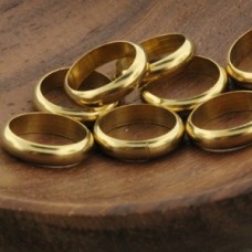 10x2.2mm Raw Brass Spacer Link Rings/Beads - Pack of 10