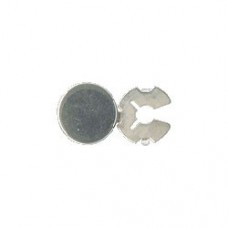 17.5x4.5mm Locking Button Cover - Silver Plated