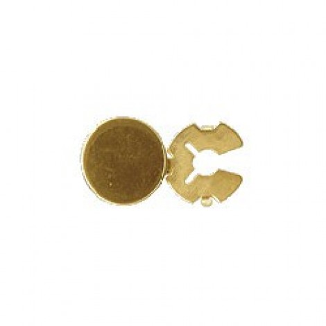 17.5x4.5mm Locking Button Cover - Gold Plated