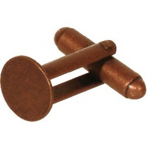 Antique Plated Copper Cufflinks with 10mm Pad