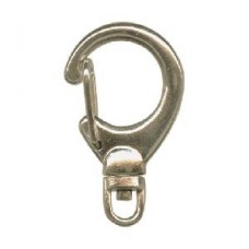 33x20mm Ant Brass Pl Teardrop Auto-Close Swivel Clip - Pack of 2