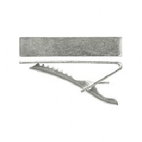 41x8mm Silver Plated Steel Tie Bars - Each