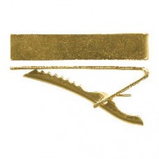 41x8mm Gold Plated Steel Tie Bars - Each