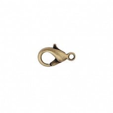 12x6mm Vintage Brass Plated Nickel Free Zinc Lobster Clasps - Pack of 10