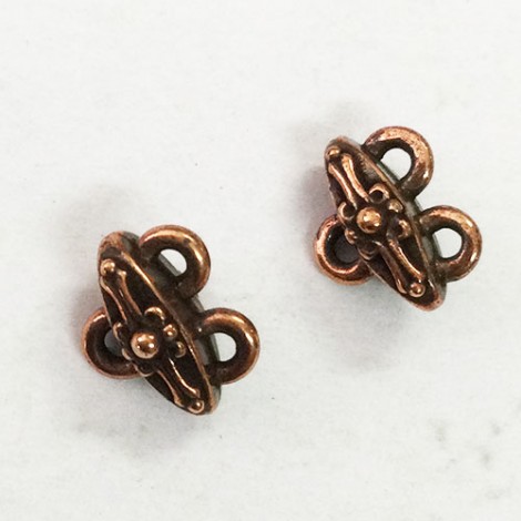 10mm TierraCast Tudor 2-1 Link Bars - Antique Copper - Pack of 2